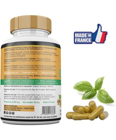 Organic Ginseng 60 capsules - Reduces fatigue stress and increases libido - Rich in active ingredients - 100% organic ginseng that facilitates recovery and restores energy - Buy Online on GoSupps.com