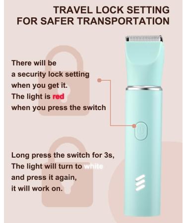 AREYZIN Waterproof Bikini Trimmer for Women - Electric Razor with Snap-in Ceramic Blades IPX7 Washable Wet & Dry Use - Green - Buy Online on GoSupps.com