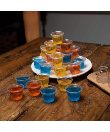 Plastic Jello Shot Cups with Lids  100 pcs - 2oz  Fun Design - Shot  Shot  Shot!  Free Jello Shot Recipe eBook Included! (Shot  Shot  Shot! - 2oz  100) Shot  Shot  Shot! - 2oz 100 - Buy Online on GoSupps.com