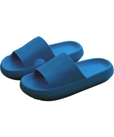 Sliders Cloud Slippers Women Men Non-Slip Mens Womens Slippers Cloud Sliders Soft Flip Flops with Thick Sole for Shower Bathroom Pool Beach 7.5 UK Dark Blue - Buy Online on GoSupps.com