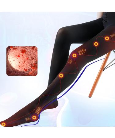 Compression Socks Medical Varicose Vein Stockings Beautiful Leg Shaping Highly Elastic Covered Toe Women and Men Best Running Athletic Sports Flight Travel Black XXL (Black Large) - Buy Online on GoSupps.com