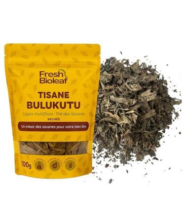 Fresh Bioleaf Fresh Bioleaf - Bulukutu Natural Herbal Tea Lippia multiflora Savannah Tea 100% Whole Leaves Relaxing & Digestive Infusion - Made in Congo - Packaged in France (100g)