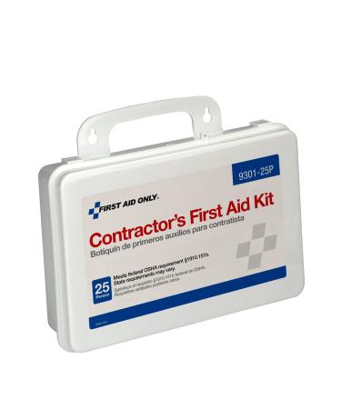 First Aid Only 9301-25P Contractor's Emergency Kit - 25 Person Home Renovation & Construction Site First Aid Kit (176 Pieces) - Buy Online on GoSupps.com