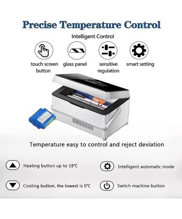 Insulin Cooler Case USB Portable Insulin Cooler Box Car Small Refrigerator Mini Cold Boxes 10200mAh Battery&Bag Mini Drug Constant Temperature Refrigerator - Buy Online on GoSupps.com