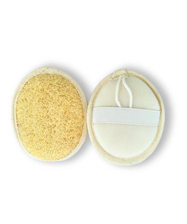 Exfoliating Loofah Sponge Pads 2 Pcs Soft Weave Facial and Body Pad Gentle Face Exfoliator Loofah Scrubber Bath Shower Loofah Sponge Pad Natural Exfoliating Loofah Sponge