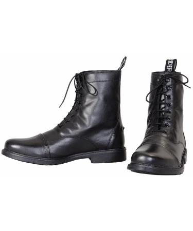 TuffRider Men's Barouque Lace Up Laced Paddock Boots 10.5 Black