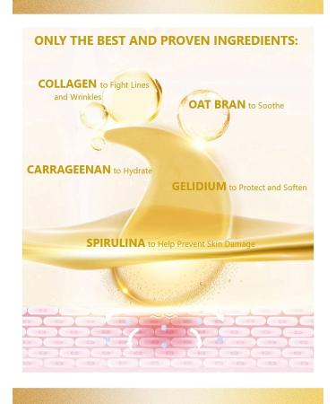 Thankful Beauty Gold Hydrogel Collagen Eye Mask - 60 Pieces | Under Eye Rejuvenation & Brightening - Buy Online on GoSupps.com