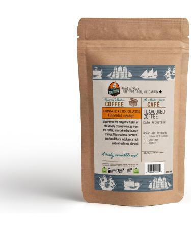 Orange Chocolate Ground Coffee by Saltwinds Coffee Company (340g) | Medium Roast Coffee Ground 100% Arabica Low Acid Coffee | Delicious Flavoured Coffee Freshly Roasted in the Maritimes Orange Chocolate (Ground) 340 g (Pack of 1) - Buy Online on GoSupps.com