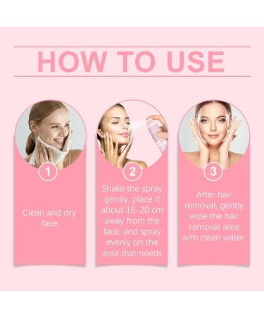 Hair Identifier Spray for Face Shaving Hair Identifier Spray for Dermaplaning Facial Hair Identifier Spray Skin Dermaplaning Spray for Face Hair Removal Spary for Skin Body(1 Set) - Buy Online on GoSupps.com