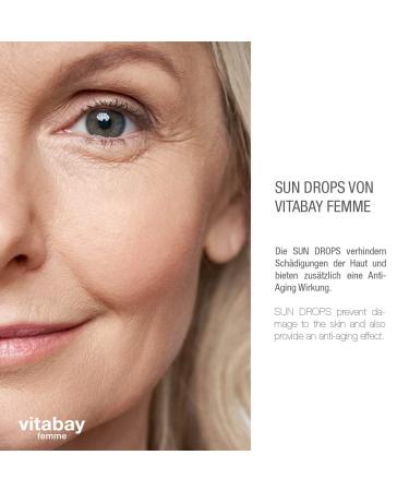 VITABAY Sun Drops Face LSF 50 - Waterproof SPF 50 Sunscreen Anti-Aging UV Protection - 40ml Sunfluid for All Skin Types - Buy Online on GoSupps.com