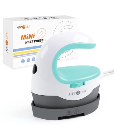 HTVRONT Heat Press Mini Heat Press Machine  Small Heat Press Portable Iron Press Machine for T Shirts  Hats  Heating Transfer Projects Mint