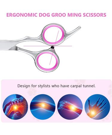 Adiwo Curved Dog Cups - Stainless Steel Pet Care Scissors for Perfect Fur Cutting | Dog Grooming Tools - Buy Online on GoSupps.com
