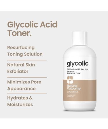 Glycolic Acid Toner 5% with Aloe Vera & Quinoa Extract - Anti-Aging, Gentle Exfoliating Toner for Face - 8 oz - Buy Online on GoSupps.com