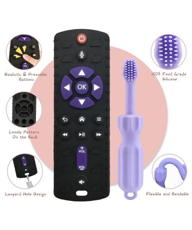 2-Pack Remote Control Shape Teether Toy Set for Babies 6-18 Months - BPA Free Chew Toys for Boys and Girls - Buy Online on GoSupps.com