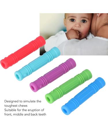 Alomejor 5Pcs Baby Teether Silicone - Safe Soft Grip Teething Sticks & Pencil Holders for Baby Strength Training - Buy Online on GoSupps.com