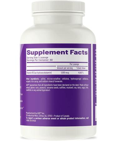 Buy AOR Hydroxy B12 1 mg - 60 Lozenges | Advanced Orthomolecular Research - Buy Online on GoSupps.com
