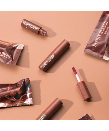Buy Beauty Glazed Chocolate Lipstick - Waterproof Matt Lip Glaze in Dark Brown | Sexy Red Lips Makeup - Buy Online on GoSupps.com