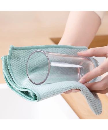 Cleaning Cloth Reusable Cleaning Cloths Super Absorbent and Traceless Kitchen Household Fish Scale (Color:5pcs Size:30x40cm)(Color:5pcs Size:30x40cm) (Color : 5pcs Size : 25x25cm) (Color : 10pcs S - Buy Online on GoSupps.com
