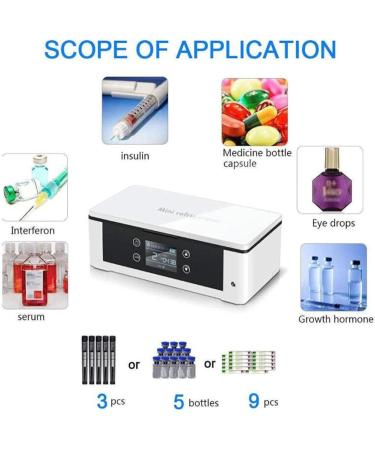 Portable Insulin Cooler Box with LED Display - 2-8 C Medicine Refrigerator for Travel & Home | Interferon Growth Hormone Eye Drops Serum Organizer - Buy Online on GoSupps.com