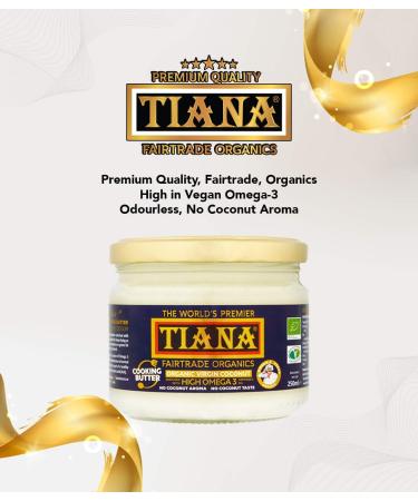 Tiana Organic High Omega 3 Coconut Butter 250 ml - Premium Healthy Cooking Oil for International Shipping - Buy Online on GoSupps.com