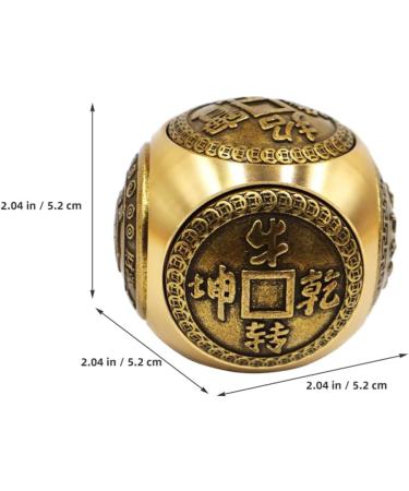 Patkaw 2-Piece Antique Chinese Baoding Balls - Brass Stress Relief & Massage Exercise Balls for Seniors - Buy Online on GoSupps.com