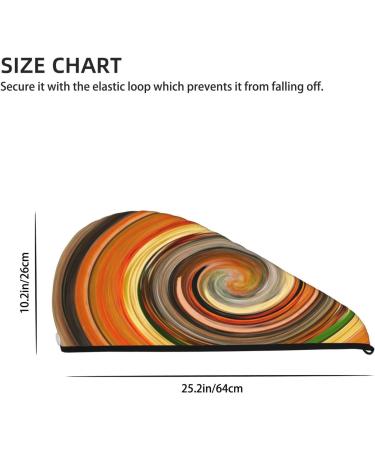 Colorful Swirl Microfiber Hair Towel - Soft Super Absorbent Wrap for Women | Quick Dry Coral Velvet Cap for Long Curly & Thick Hair - Buy Online on GoSupps.com