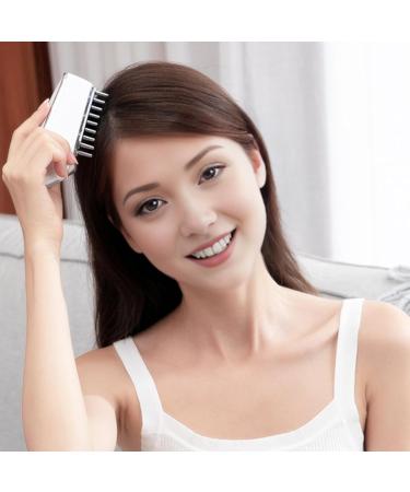 Electrical Hair Growth Comb - Vibration Therapy & Red Light for Hair Loss & Strengthening | Daily Use (White) - Buy Online on GoSupps.com