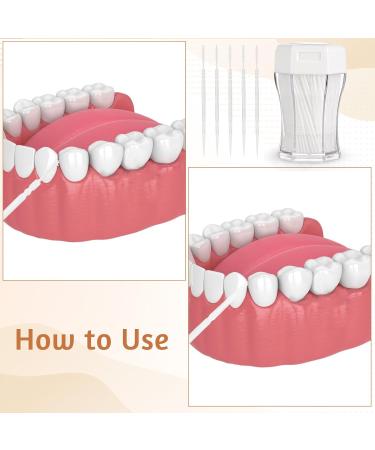 200Pcs 2-in-1 Interdental Brushes & Toothpicks - Soft Bristle Floss Picks in Clear Storage Box for Adults & Kids | Portable Brushpicks for Easy Dental Care - Buy Online on GoSupps.com