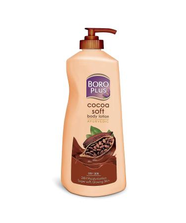 Boroplus Cocoa Soft Body Lotion | 24H Moisturizer for Dry Skin | Deep Hydration & Nourishment | Softens Smooths & Restores Glow | Fast-Absorbing Non-Greasy Formula | 13.53 Fl Oz (400ml)