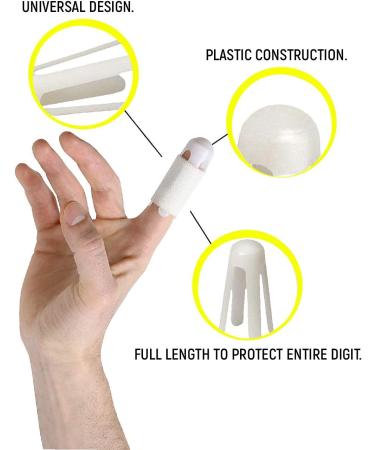 Dukal Finger Guards - Pack of 12 Plastic Guards for Professionals and Patients - Medium Size - Full Length - Disposable Medical Supplies for Fingers and Toes - Buy Online on GoSupps.com