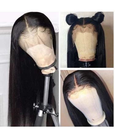 Vedusal 30 Inch HD Lace Front Wig Human Hair T Part 13x4x0.5 Middle Part Pre Plucked 150% Density for Black Women - Buy Online on GoSupps.com