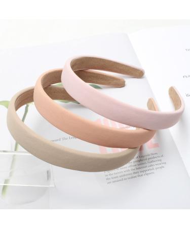 Set of 6 Plain Pink Soft Cloth Headbands for Women - 0.78 inch No Slip Hair Hoops Fashion Accessories - Buy Online on GoSupps.com