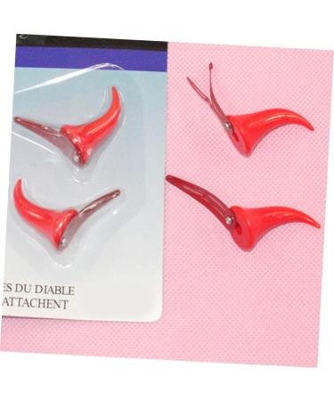 Beaupretty 1 Set 2 Pairs Cute Hair Accessories Hair Accessories for Prom Devil Horn Barrettes Ox Horn Hairpin Gothic Horn Headband Hair Clip Red Plastic Horns Halloween - Buy Online on GoSupps.com