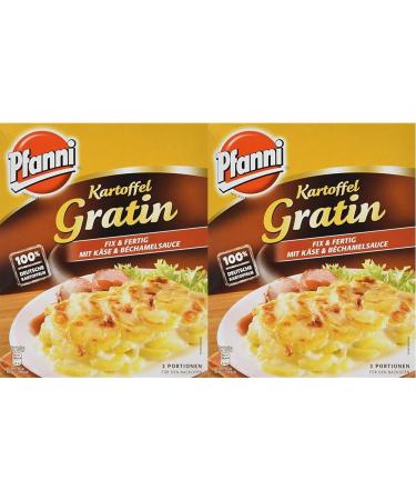 Pfanni potato gratin for quick preparation with cheese and b chamel sauce 100% German potatoes 2 x 400 g potato gratin 400 g (2 -pack)