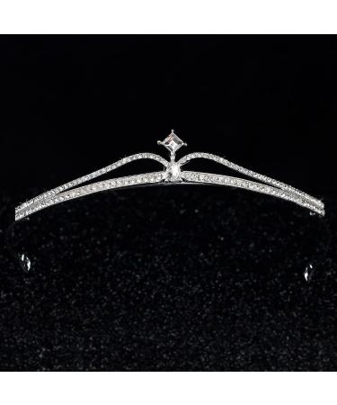 Wecoe Silver Crown for Women - Rhinestone Tiara for Birthday Girls, Princess Queen Fairy Crown - Perfect Wedding Hair Accessory and Mother's Day Gift - Buy Online on GoSupps.com