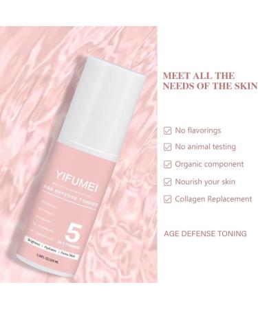 Generic 5 in 1 Glow Niacinamide Collagen Anti Aging Toner - Face Mist Hydrating Spray with Vitamin E & C Skin Care Facial Toner Plump Smooth Moisturize Reduce Wrinkles & More. Pink - Buy Online on GoSupps.com