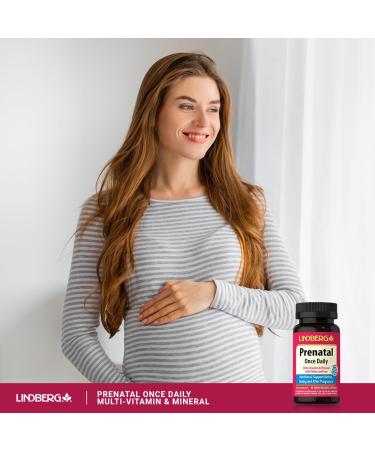 Lindberg Prenatal Vitamins for Women | 60 Capsules | Multivitamins and Minerals with Iron and Folic Acid | Daily Supplement | Non-GMO Gluten Free - Buy Online on GoSupps.com