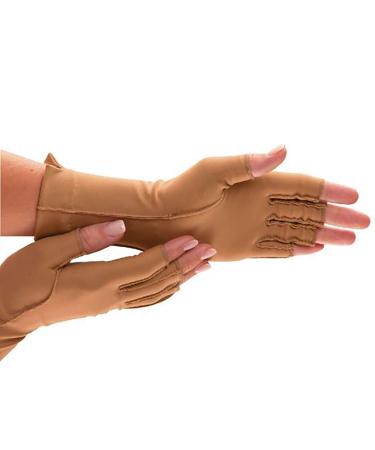 Isotoner Therapeutic Open Finger Gloves Pair Medium
