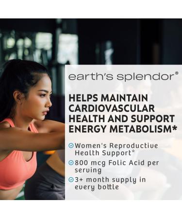 Earth's Splendor Folic Acid 800 mcg Supplement Supports Heart Health Supports Women's Reproductive Health Smooth Coated Tablets (800 mcg 200 Tablets Pack of 2) B9 (Folic Acid) 2 Pack - Buy Online on GoSupps.com