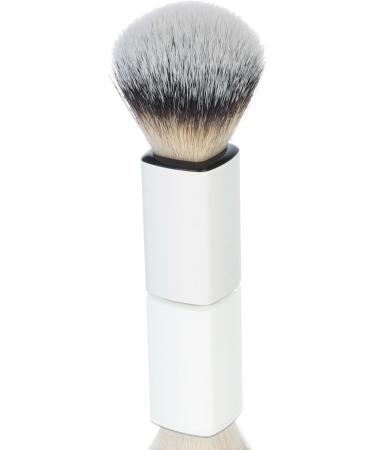 Premium Synthetic Hair Shaving Brush with White Plastic Handle - 10cm Height 21mm Ring | International Shipping Available - Buy Online on GoSupps.com