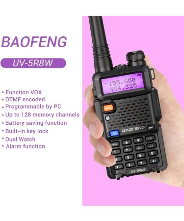 BaoFeng UV-5R 8W High Power Dual Band Two Way Radio Black-1Pack - Buy Online on GoSupps.com