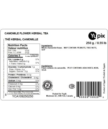 Yupik Chamomile Flower Herbal Tea 250g 6 Count - Buy Online on GoSupps.com