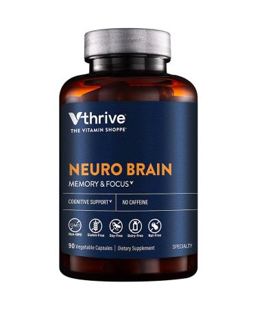 Neuro Brain Health to Support Memory Focus & Cognitive Support a" Caffeine-Free (90 Vegetable Capsules)