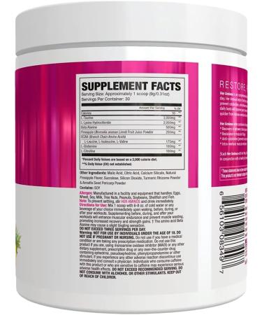 Buy NLA for Her Aminos - Maui Pineapple | 30 Servings BCAA Blend for Endurance Lean Muscle & Recovery | Vegan & Gluten-Free  - Buy Online on GoSupps.com