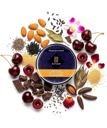 Rithim Beard Wax Black Cherry 50 ml perfumed & nourishing 100 natural beard styling care & strong fixation beard gel Beard Wax - Buy Online on GoSupps.com