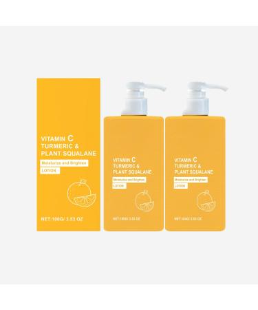LinBomZony Set of 2 turmeric and vitamin C lightening creams 24-hour moisturizing lotion for dark spots and hyperpigmentation turmeric oil infused for firming and lightening skin care