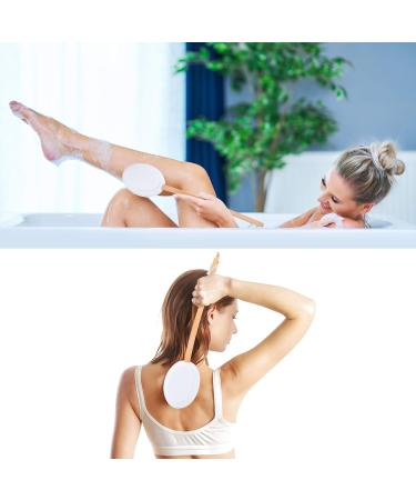 MAQUITA 2 in 1 Back Cream Applicator & Body Brush with Long Handle | Self-Application Back Scrubber with 3 Pads | Portable & Convenient for Travel - Buy Online on GoSupps.com