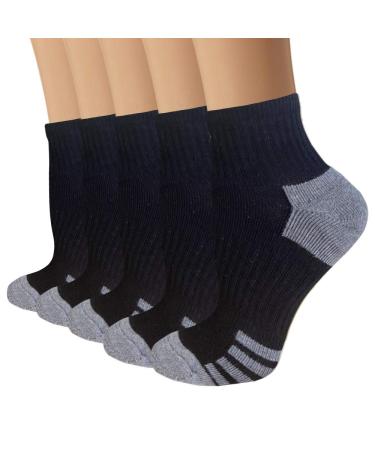 Compression socks for women and men blood circulation-plantar fasciitis crew socks best support for athletic running cycling men 03 crew black 4 pieces S-M A03-black