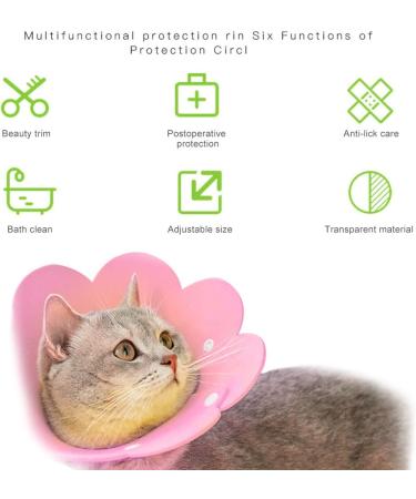 Besylo Pet Recovery Collar Soft Dog Cat Protective 2PCS Adjustable Dog Cone Collar After for Recovery from Surgery or Wound for Dogs and Cats(Pink) - Buy Online on GoSupps.com