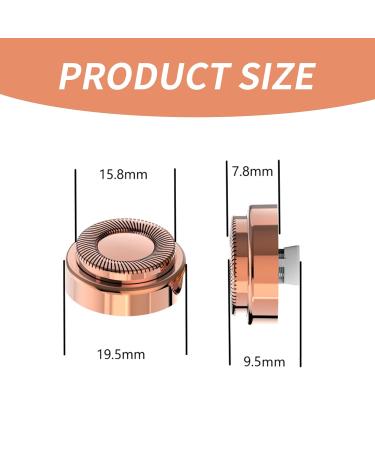 Women Facial Hair Remover Replacement Heads - 4 Count 18K Gold-Plated Rose Gold Tool for Flawless Touch - Buy Online on GoSupps.com